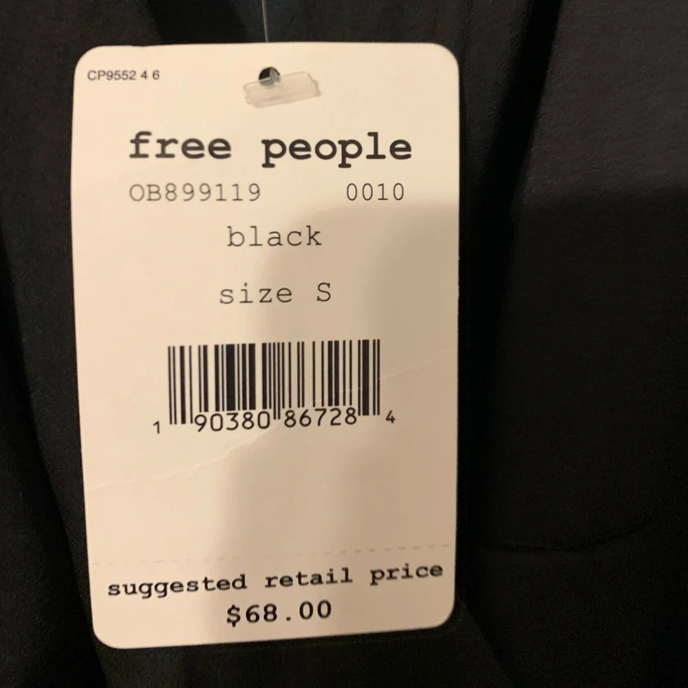 Brand new🔥Free People All My Love Wrap Shine Mini Dress In Black Satin - Picture 7 of 7